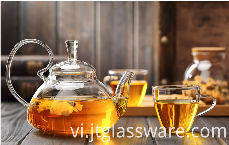 elegant glass teapot